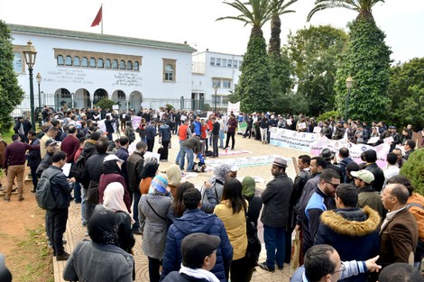 إضراب الأساتذة المتقاعدين في المغرب