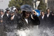 يهود حريديم في مظاهرة ضد التجنيد الإجباري