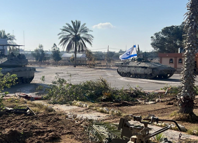 إحراق معبر رفح من طرف القوات الإسرائيلية