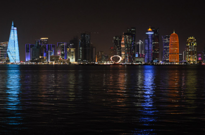 مدينة الدوحة ليلًا