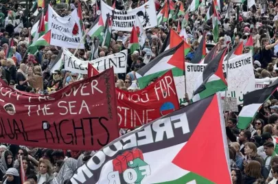شهدت مدينة مالمو مظاهرات ضد مشاركة المتسابقة الإسرائيلية (Getty)