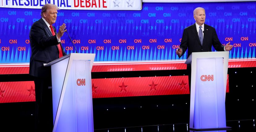 أظهرت إستطلاعات الرأي بعد المناظرة إلى تقدم ترامب على حساب بايدن (CNN)