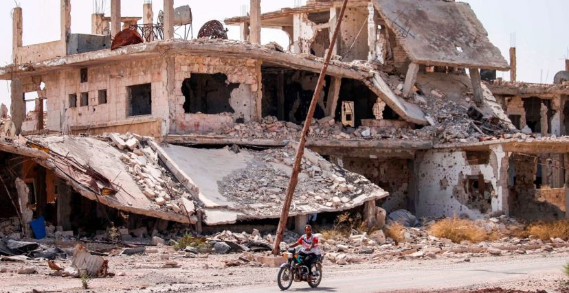 دمار في محافظة درعا جنوب سوريا