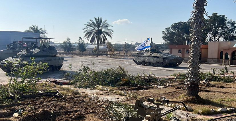 إحراق معبر رفح من طرف القوات الإسرائيلية